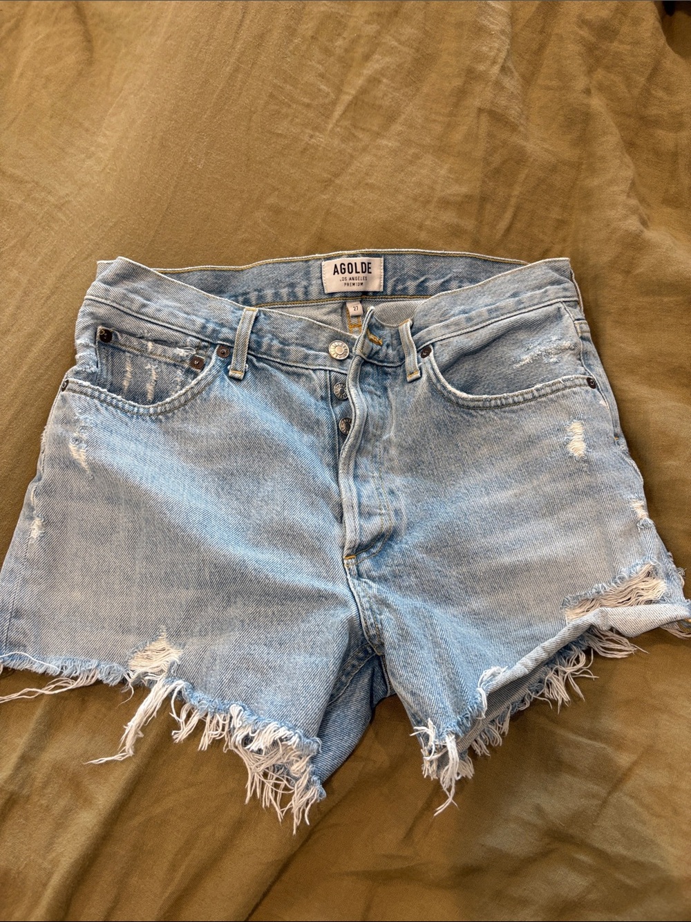 AGOLDE Light Blue Parker shorts